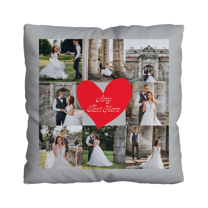 8 Photo Red Heart - 45cm Cushion