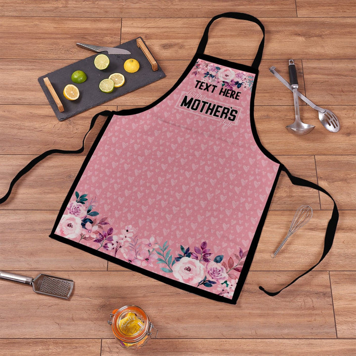 Mother's Day - Pink Hearts - Adults Apron