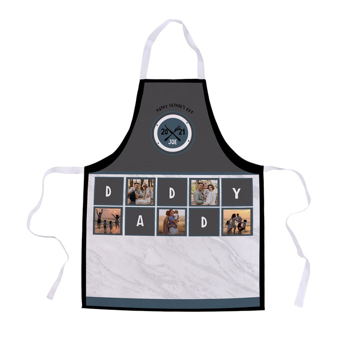 Grey Marble Photo Collage - Adults Apron