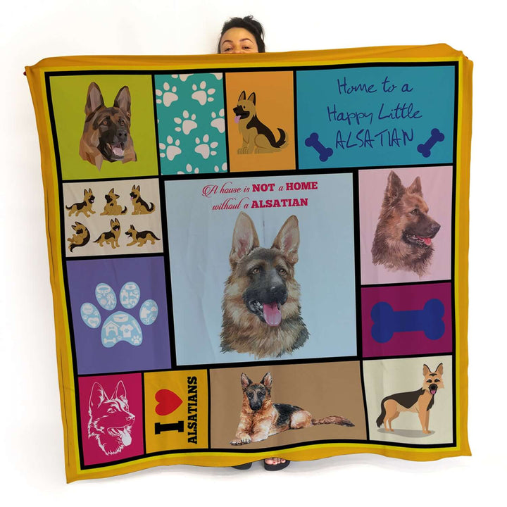 Alsatian - Colourful Pet Blanket