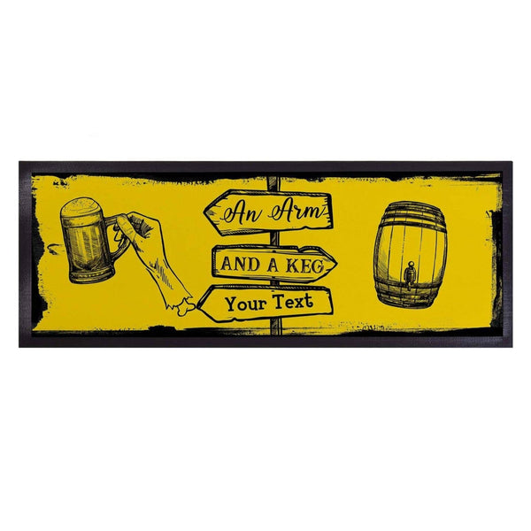 Personalised Bar Runner - An Arm & A Keg!