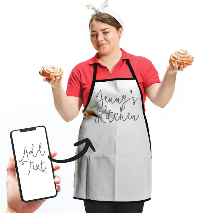 Cursive Script Apron - Adults - Add Your Own Text!