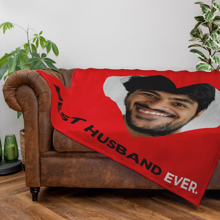 Best Husband Ever - Valentines Gift - Personalised Photo Blanket