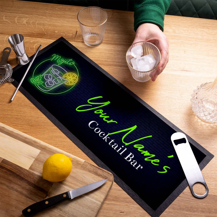 Personalised Bar Runner - Neon Mojito