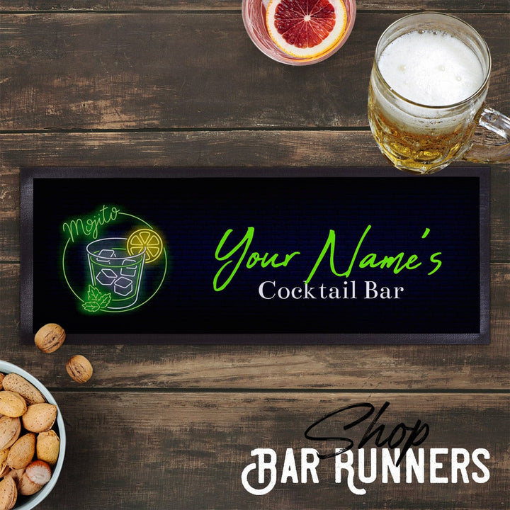 Personalised Bar Runner - Neon Mojito