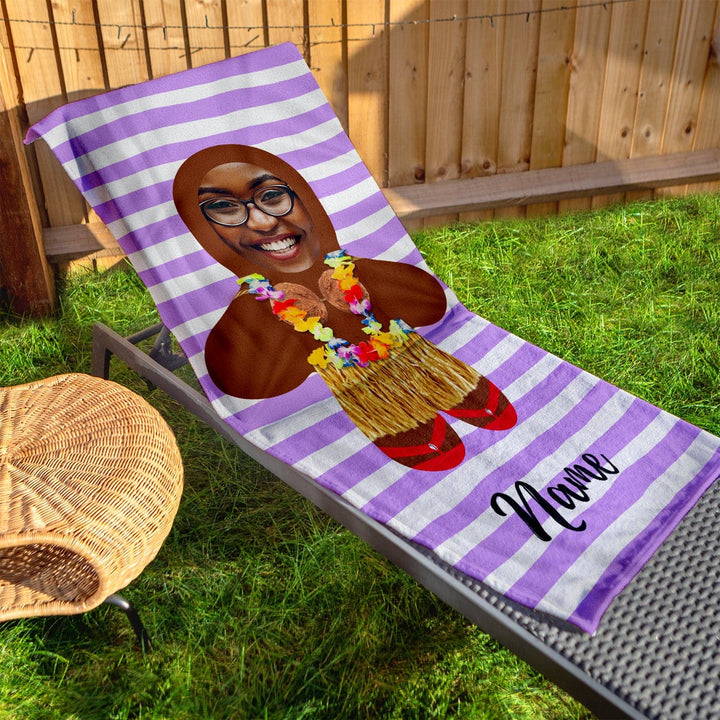 Personalised Beach Towel - Mini Me - Hula Babe