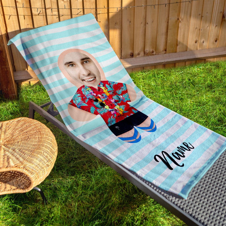 Personalised Beach Towel - Mini Me - Tropical Babe