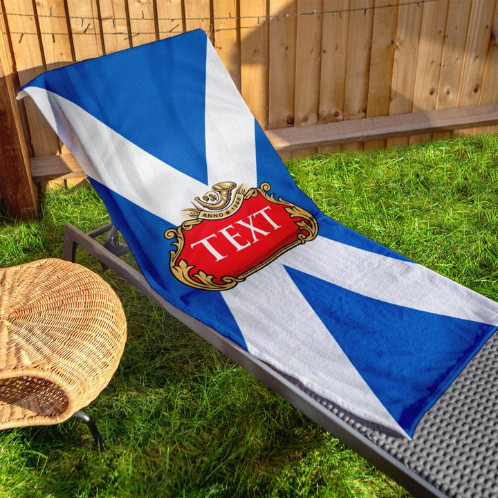 Personalised Beach Towel - Scotland Flag