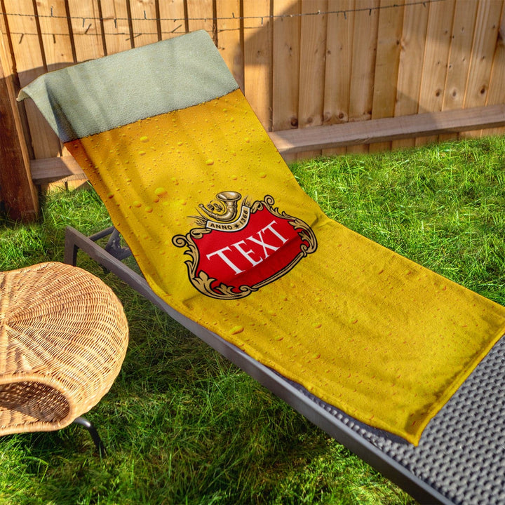 Personalised Beach Towel - Beer