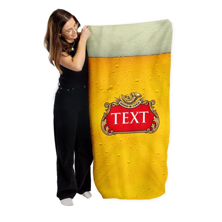 Personalised Beach Towel - Beer