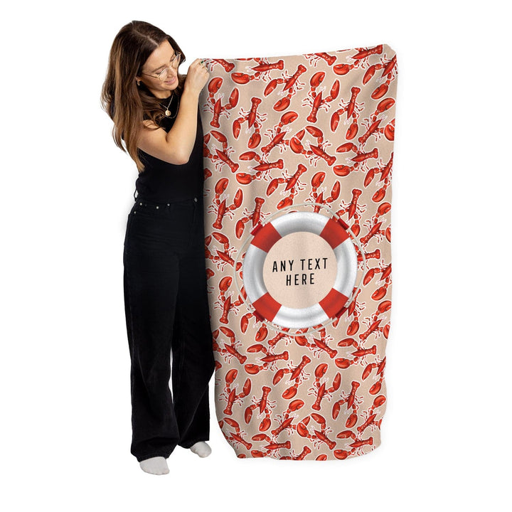 Personalised Beach Towel - Lobster Design