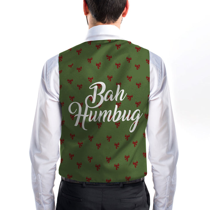 Novelty Christmas Waistcoat - Bah Humbug Slogan Waistcoat