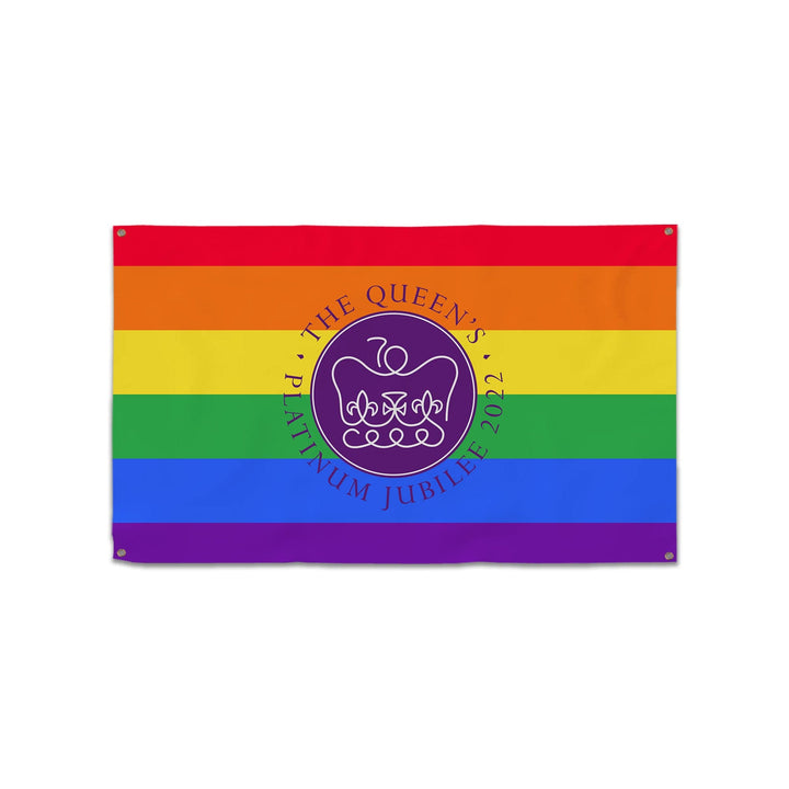 Platinum Jubilee - Rainbow Flag - 5ft x 3ft Banner