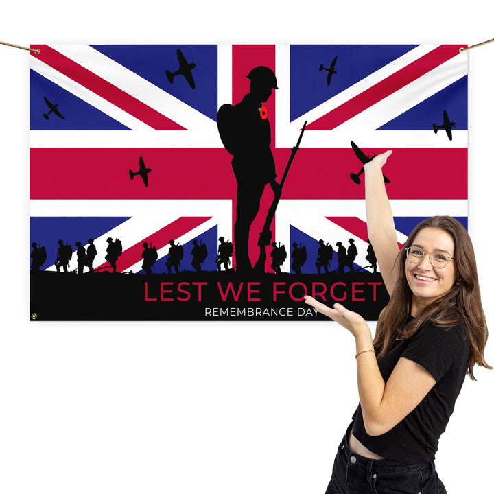 Remembrance Day - Solider March - Two Variants | Personalised Banner - 5ft x 3ft