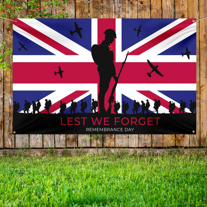 Remembrance Day - Solider March - Two Variants | Personalised Banner - 5ft x 3ft