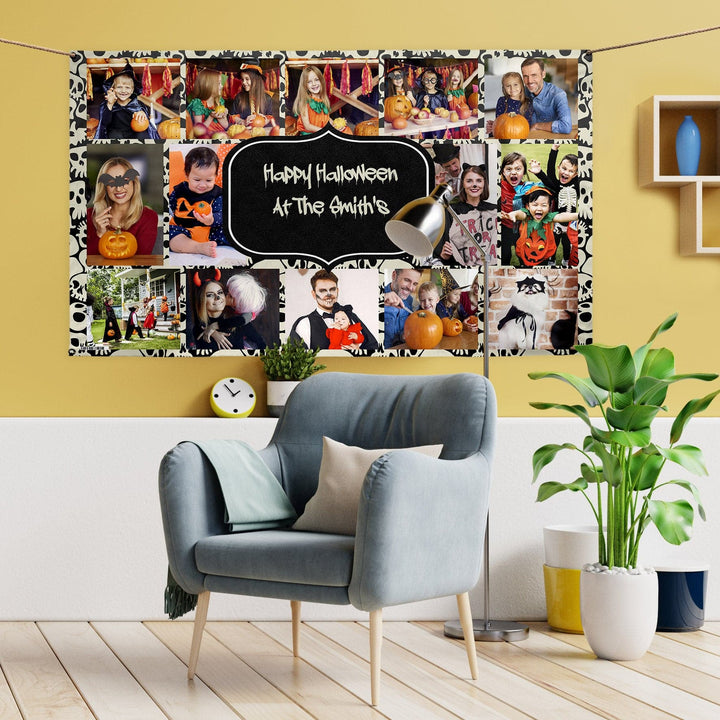 Photo Banner - Halloween Skulls - Edit text - 5FT X 3FT