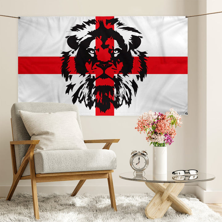 England St George - Lion - 5 X 3 Banner