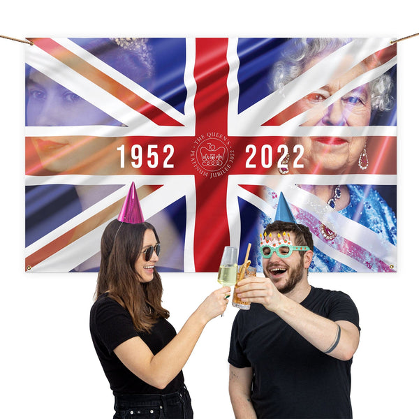 Platinum Jubilee - Queen Portraits - 5ft x 3ft Banner