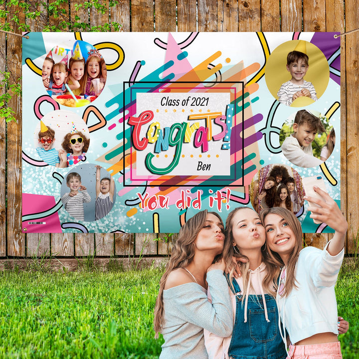 Congrats Photo Banner- Edit Text - 5FT X 3FT