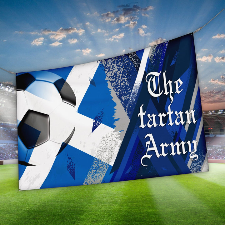 Tartan Army Paper Rip - Personalised 5ft x 3ft Fabric Banner