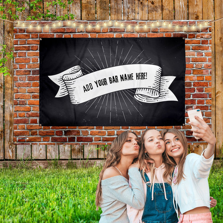 Brick Wall Bar sign | Add Text - 5ft x 3ft