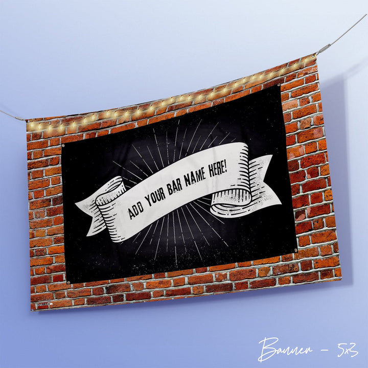 Brick Wall Bar sign | Add Text - 5ft x 3ft