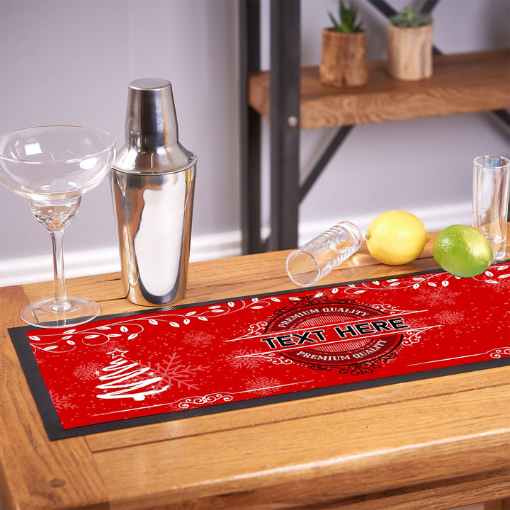 Personalised Bar Runner - Red - Premium Quality