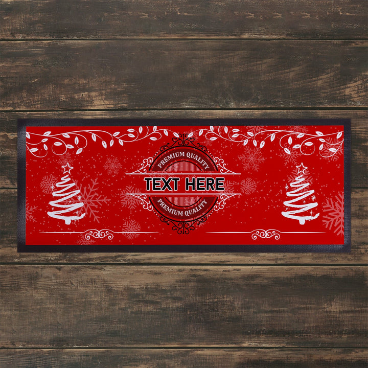 Personalised Bar Runner - Red - Premium Quality