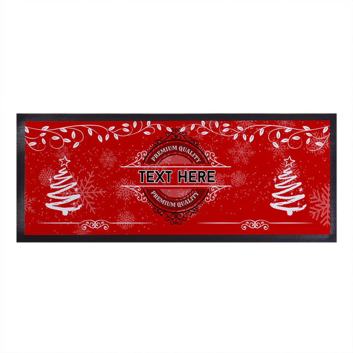 Personalised Bar Runner - Red - Premium Quality