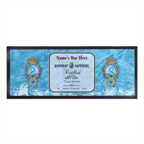 Pub Inspired - Dry Gin - Personalised Text Bar Runner