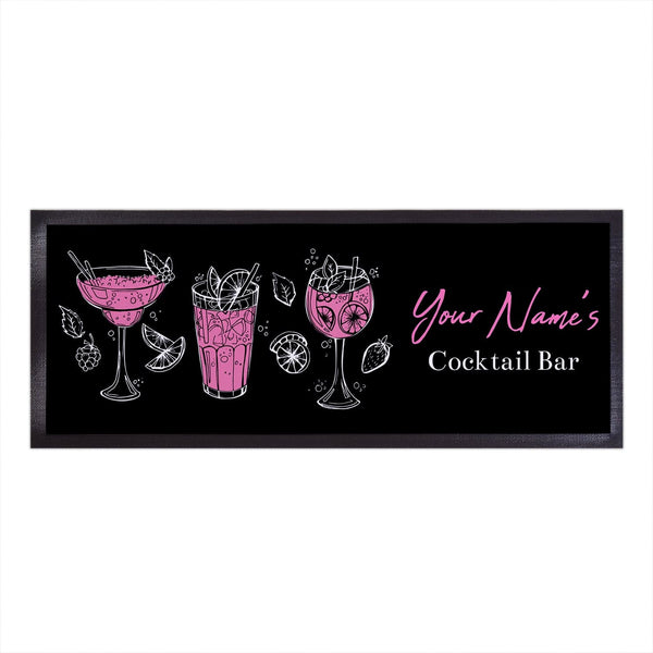 Personalised Bar Runner - Pink Cocktails