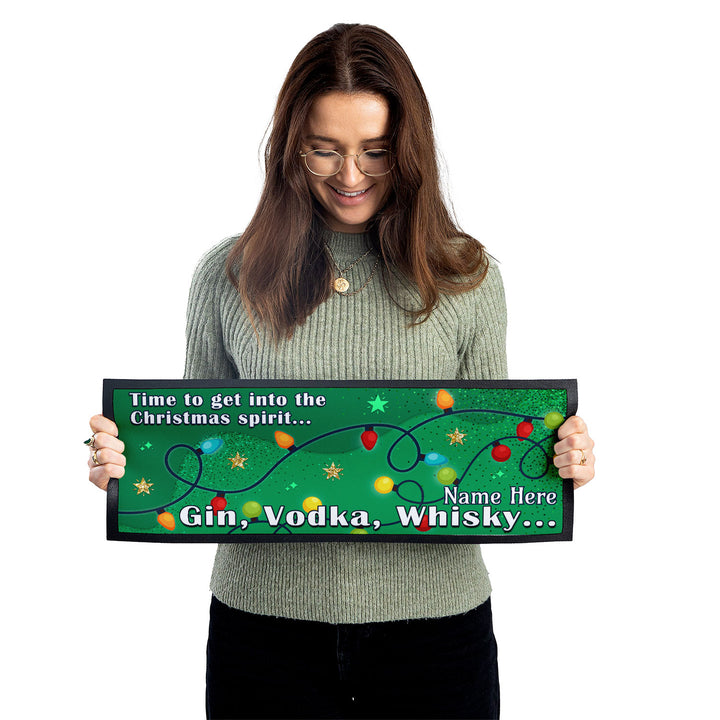 Personalised Christmas Spirit - Bar Runner