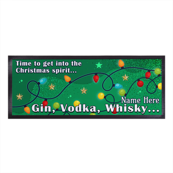 Personalised Christmas Spirit - Bar Runner