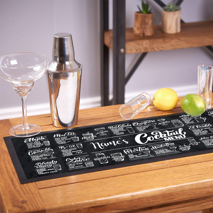 Personalised Bar Runner - Cocktail Menu