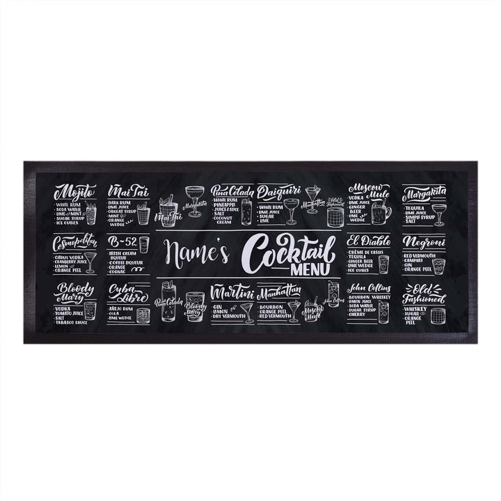 Personalised Bar Runner - Cocktail Menu