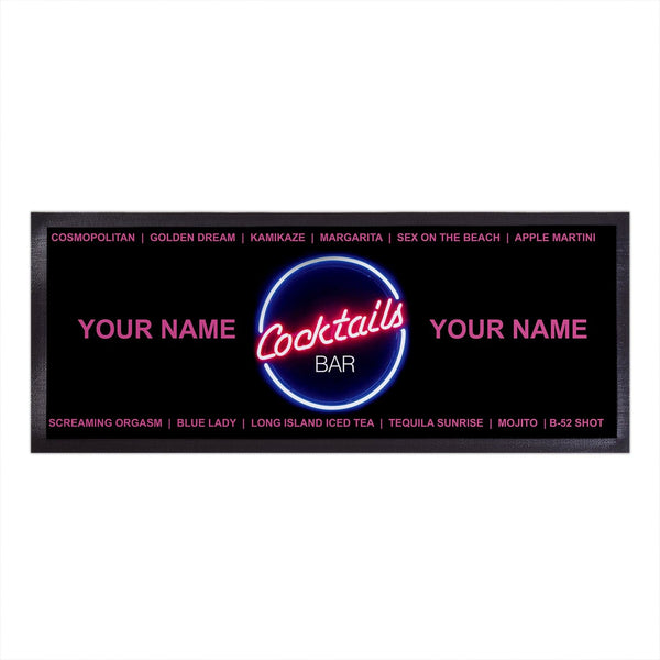 Personalised Bar Runner - Cocktail Names