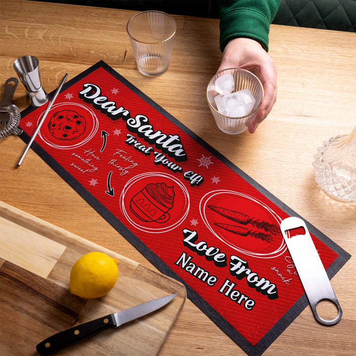 Personalised Christmas Eve - Dear Santa - Bar Runner