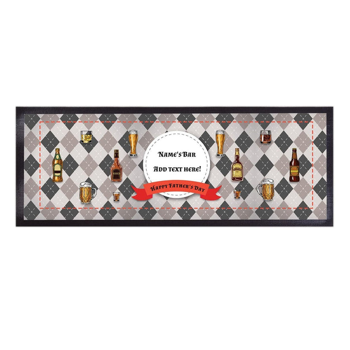 Grey Diamond - Personalised Bar Runner