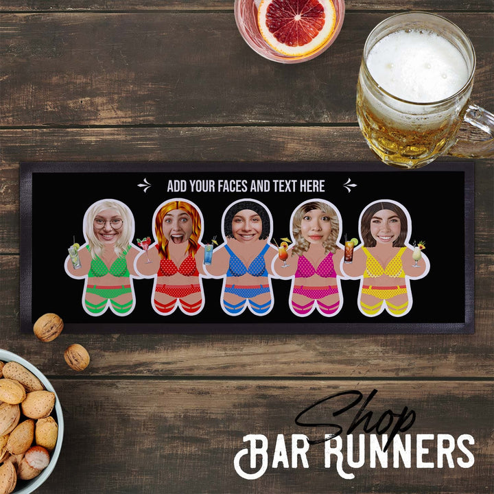 Personalised Text and Faces - Mini Me Bikini - Bar Runner