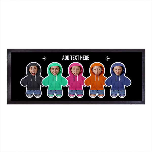 Personalised Text and Faces - Mini Me Hoodie - Bar Runner