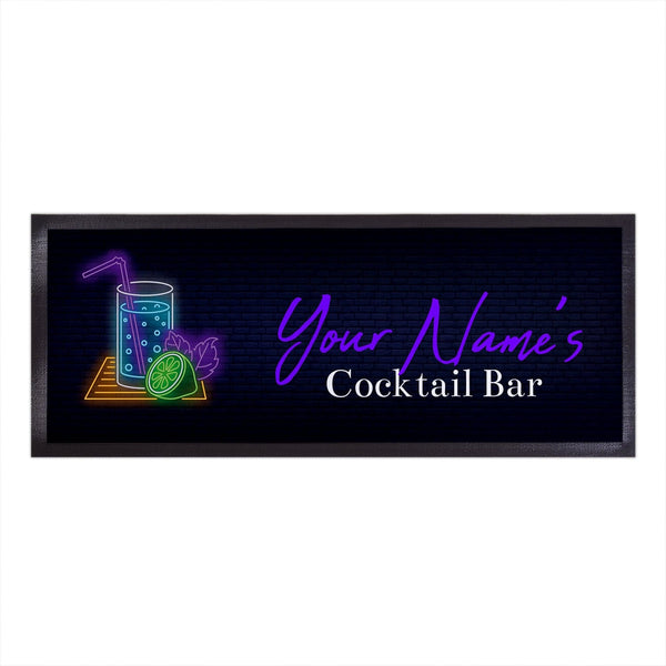 Personalised Bar Runner - Purple Cocktail Bar