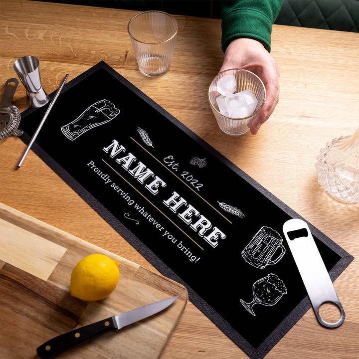 Personalised Bar Runner - Proudly Serving