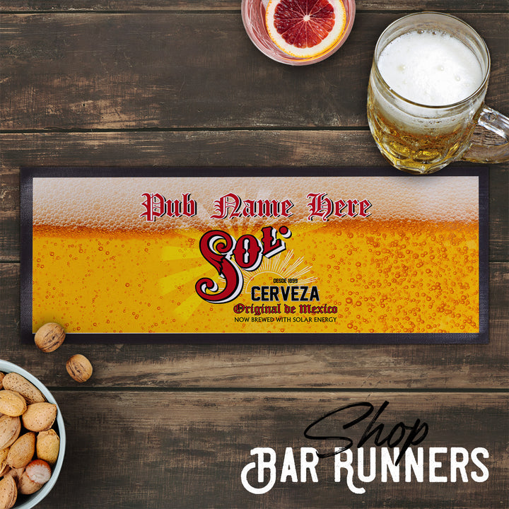 Pub and Beer Inspired - BEER DE MEXICO - Personalised Text Bar Runner