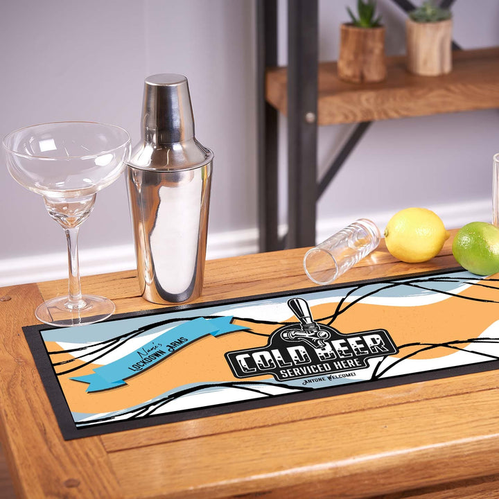 Cold Beer - Lockdown - Personalised Bar Runner