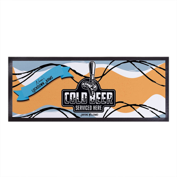 Cold Beer - Lockdown - Personalised Bar Runner