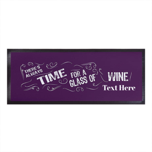 Personalised Bar Runner -  Always Time For A Glass Of Wine