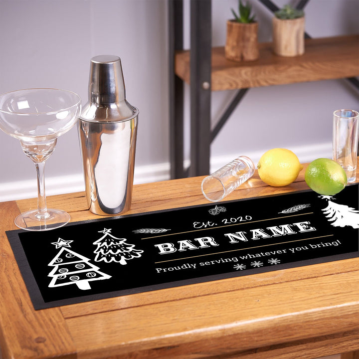 Personalised Bar Runner - Proudly Serving - Xmas