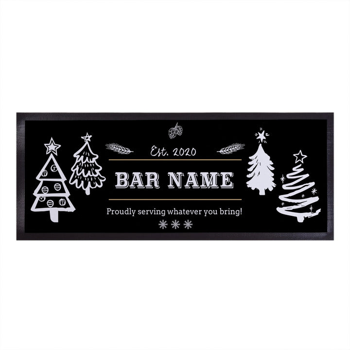 Personalised Bar Runner - Proudly Serving - Xmas