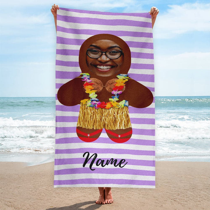 Personalised Beach Towel - Mini Me - Hula Babe