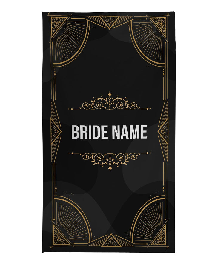 Personalised Beach Towel - Wedding Royal Gold